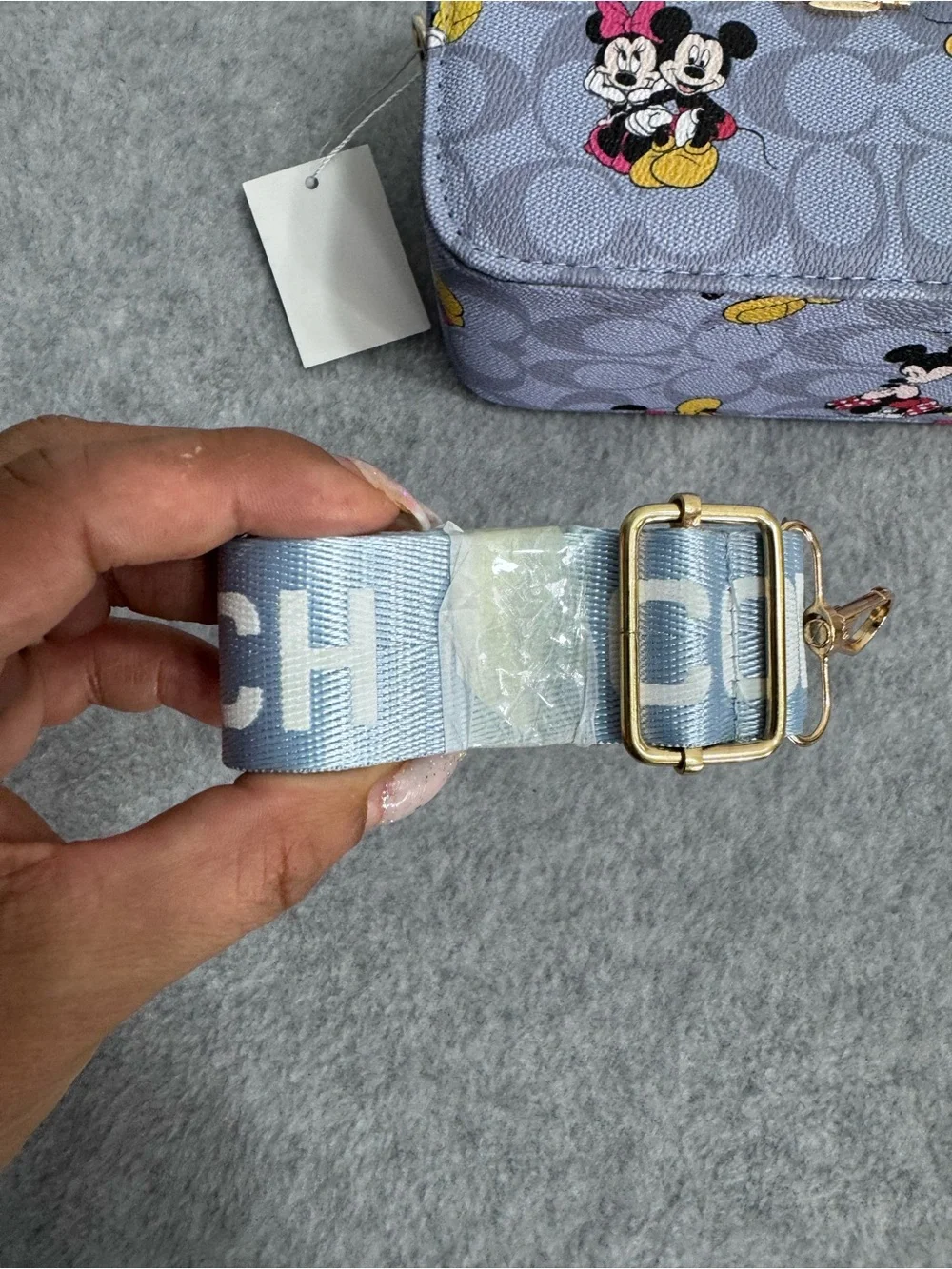 Coach Disney Lilac Mickey & Minnie Kids Crossbody Pouch
